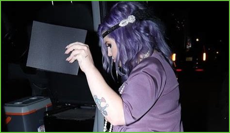 Kelly Osbourne Shows Off Baby Bump In Purple Dress For Sharon’s 70th Birthday Party